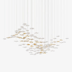 Galaxy Tidal Art Glass Crystal Spiral Chandelier