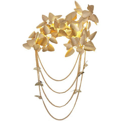 Modern Nature Golden Leaf Sconce 23.6" 47.2"