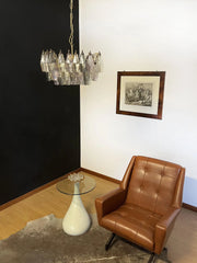 Elegant Murano Poliedri Multicolored Glass Chandelier 22"