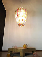 Fantastic Murano Prisms Multicolor Chandelier
