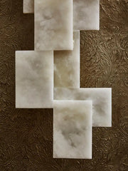 Alabaster Long Brass Wall Sconces