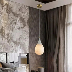 GLOOW Alabaster Raindrop Modern Pendant Light
