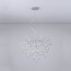 Tree Crystal Chandelier,Silver 23.62" D