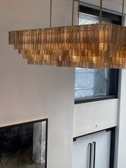 SIRENE CLEAR ROUND GLASS CHANDELIER 41" 36''