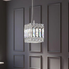 Ingrid Square Crystal Pendant Light 4''