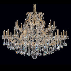 Golden 60 lights large maria crystal chandelier