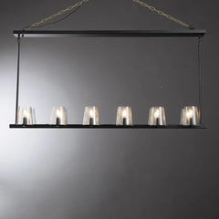 Kuseay Glass Linear Chandelier 49"