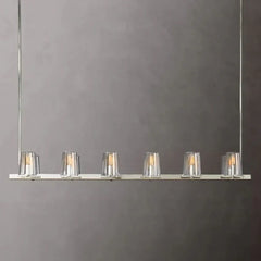 Kuseay Glass Linear Chandelier 60"