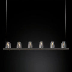 Kuseay Glass Linear Chandelier 60"
