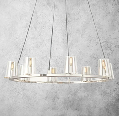 Kuseay Glass Round Chandelier 36"