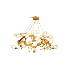Lotus Bud Brass Chandeliers