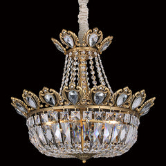 Small brass empire chandelier