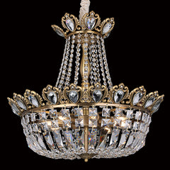 Small burnished brass chandelier