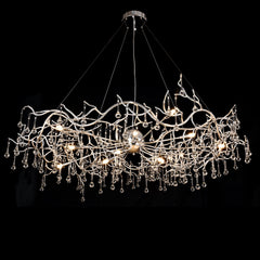 Lio Teardrop Branch Brass Round Chandelier