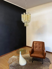 Fantastic Amber Murano Glass Tube Chandelier 19.7"