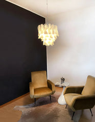 Vintage Murano Rondini Glass Chandelier 21.7"