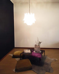 Vintage Murano Transparent Amethyst Glass Chandelier 24.8"