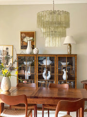 Murano Honey Glass Tube Chandelier 25.6"