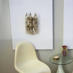 Murano Poliedri Smoked Glass Wall Sconces 9.8"