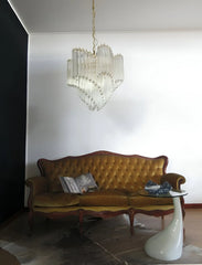 Murano Shaded Trasparent Prism Chandelier