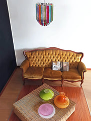 Quadriedri Murano Prisms Multicolored Chandelier