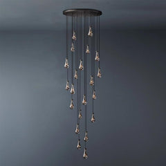 Raindrop Round Long High Ceiling Chandelier 47''