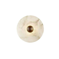 Egwent Dish Round Alabaster Wall Sconce