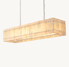 San Marco Alabaster Linear Chandelier 54"