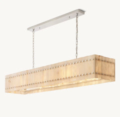 San Marco Alabaster Linear Chandelier 72"