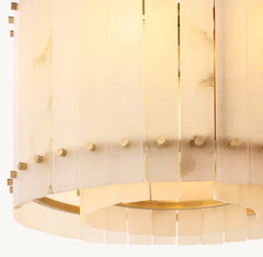 San Marco Alabaster Round Chandelier 22"