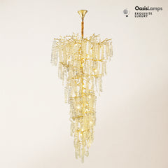 Shiro Noda Crystal Tree Branch Chandelier 95"