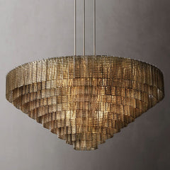 Sirens Glass Round Chandelier 65"