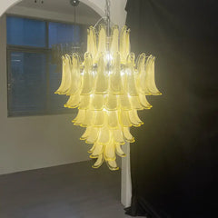 Stunning Murano Caramel Glass Petals Chandelier 31.5"