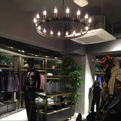 Vintage Filament Rectangular Chandelier For Living Room Dining Room