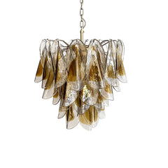 Vintage Murano Swallows Amber Glass Chandelier 21.6"