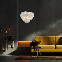 White Murano Disc Glass Wall Sconce 13.4"