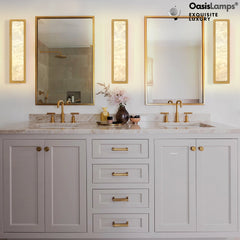 Mintreux Alabaster Modern Wall Sconces 20''H#color_brass