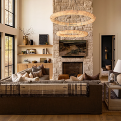 Alabaster Lisse 2 Tier Round Chandelier 61"D