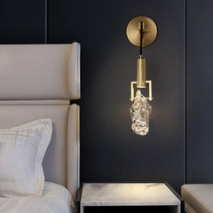 Irregular Modern Crystal Shad Wall Sconce H11"
