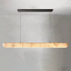 Alabaster Lisse Linear Chandelier 60" 80"L