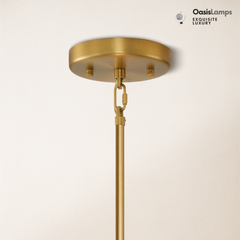 Celestial Drop Pendant 17"D#color_brass