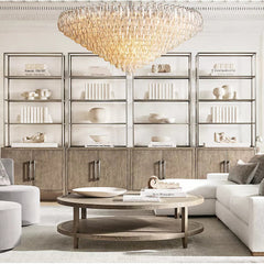 Chiara Glass Tiered Round Chandelier 37"