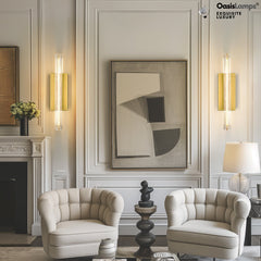 Clara Glow Crystal Wall Sconce 19"#color_brass,style_single crystal