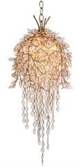 Brass-Crystal Hanging Chandelier Foyer Lighting