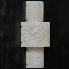 Half Cylinder Alabaster Wall Sconces