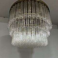 Ciel Glass Round Chandelier 3-Tired and Single tier 36" 48"