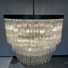 Ciel Glass Round Chandelier 3-Tired and Single tier 36" 48"