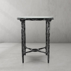 Thaddeus Glass Round Side Table 18" 22"