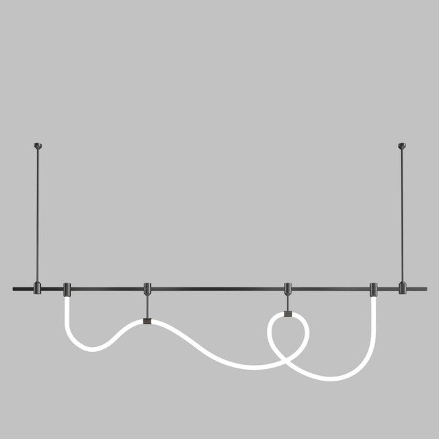 Dining Room/Living RoomLinear Soft Lamp Tube Chandelier