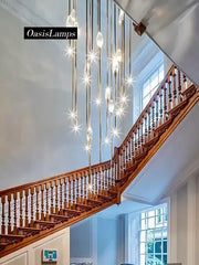 PEZEO CRYSTAL Long Chandelier L51'' 59''